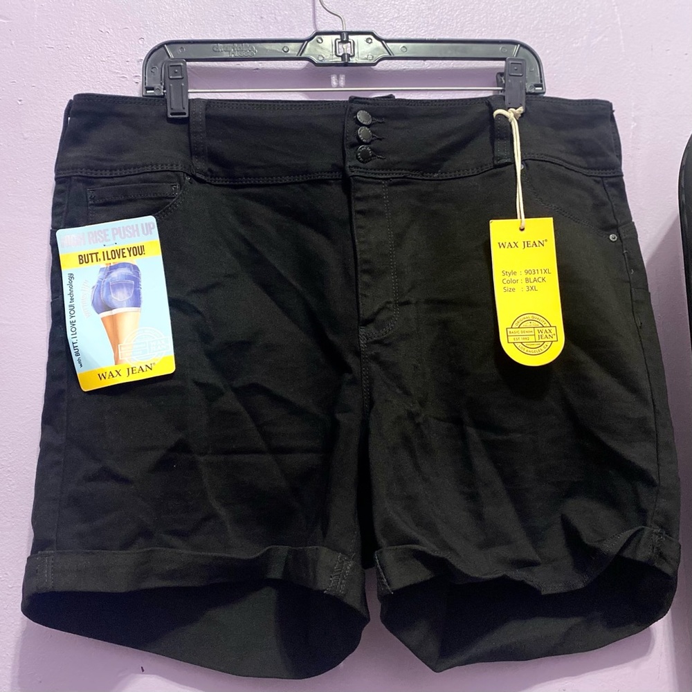 High Waisted Short From Rainbow Shop 3X Black